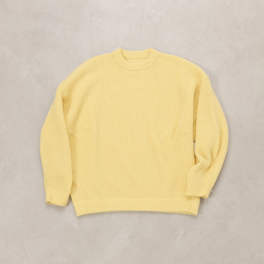 sillage super fine wool ribbed crew yellow / SLEC-AZ-YL