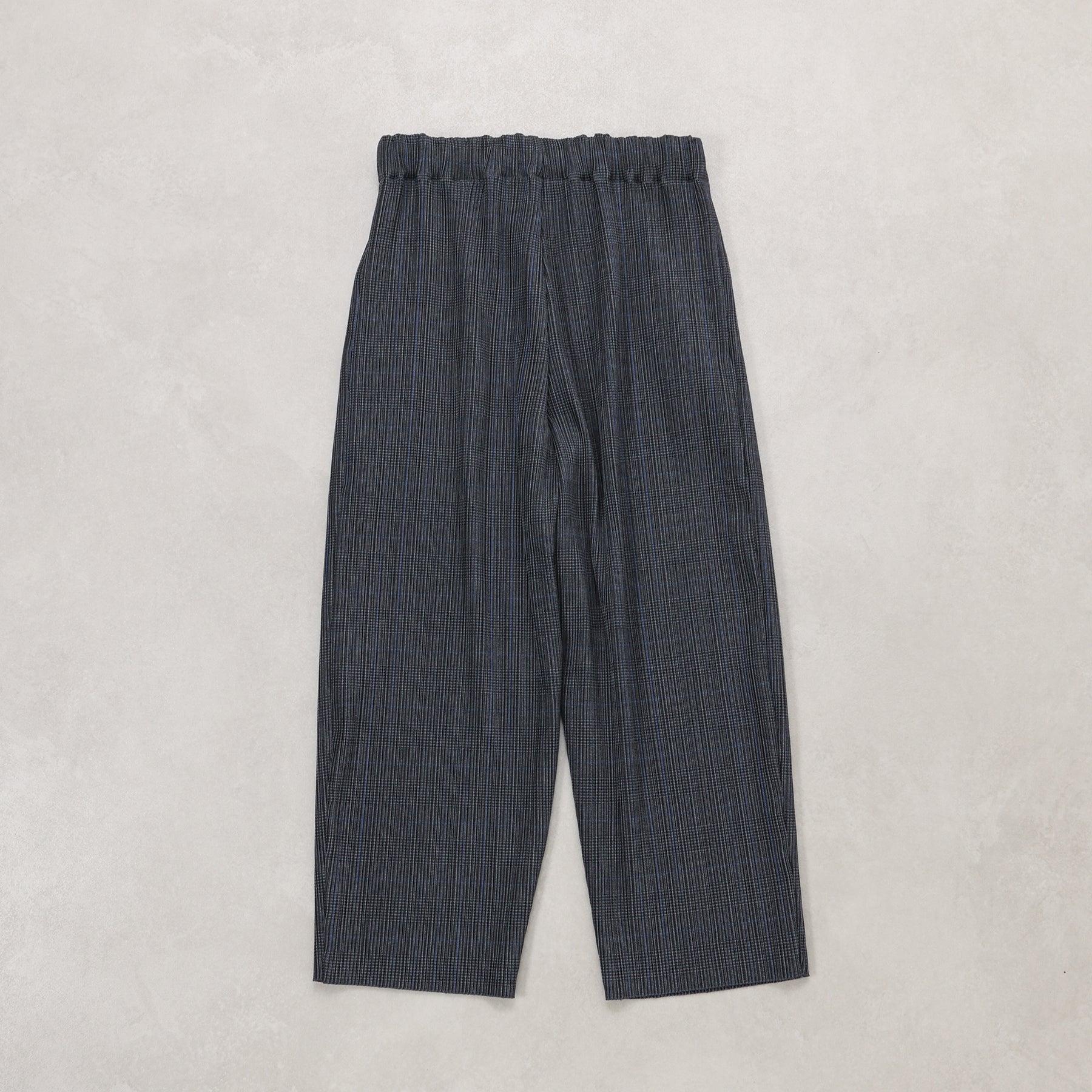 sillage circular pleats pants deadstock watahiko tex glen check / SL25FW-CLPDSW-GRCH