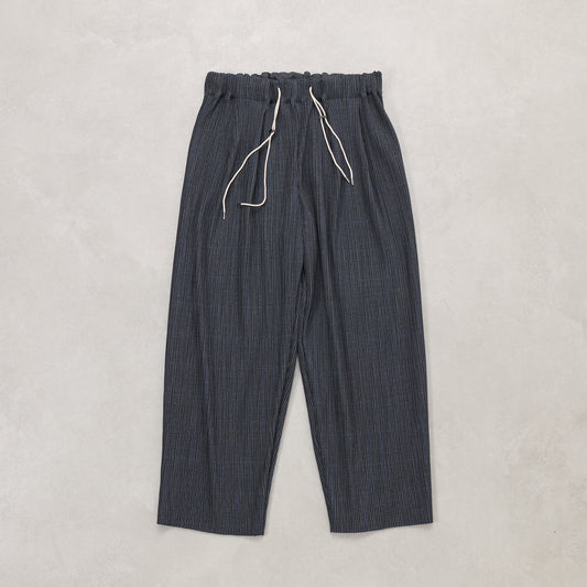 sillage circular pleats pants deadstock watahiko tex glen check / SL25FW-CLPDSW-GRCH