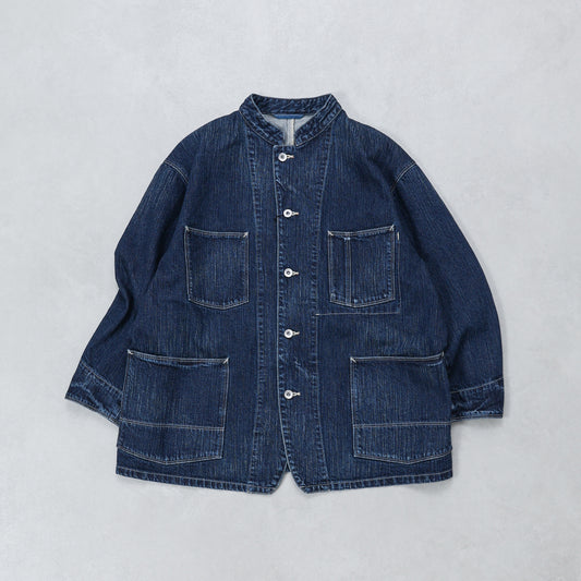 PORTER CLASSIC STEINBECK DENIM STAND COLLAR JACKET / PC-005-3829