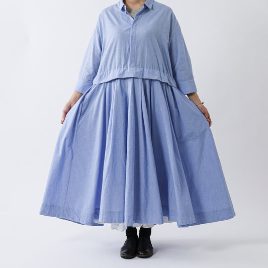 Veriteocoeur フレアタックシャンブレーワンピース / VC-2819