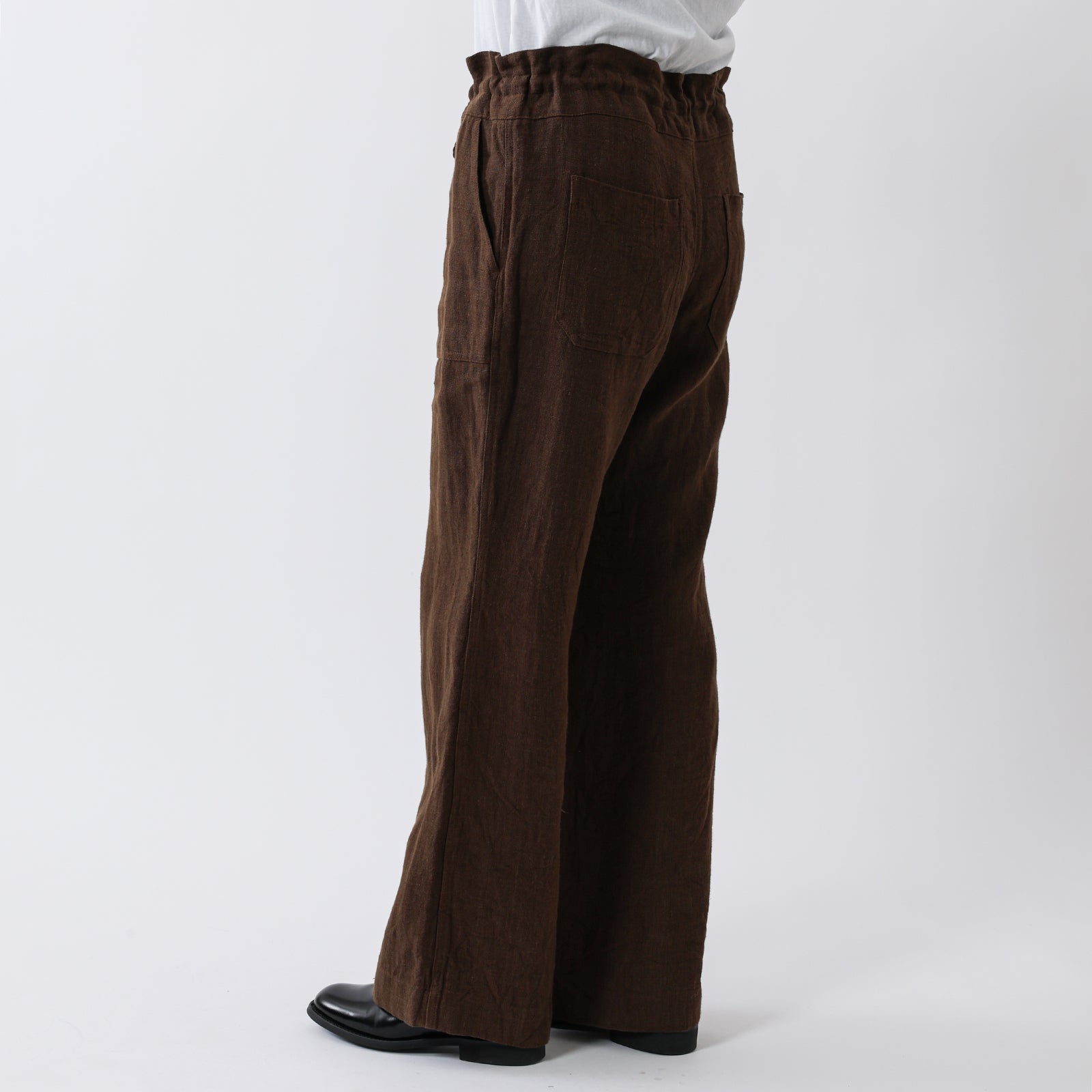 MEYAME LINEN COMFORTABLE DRAWCODE PANTS