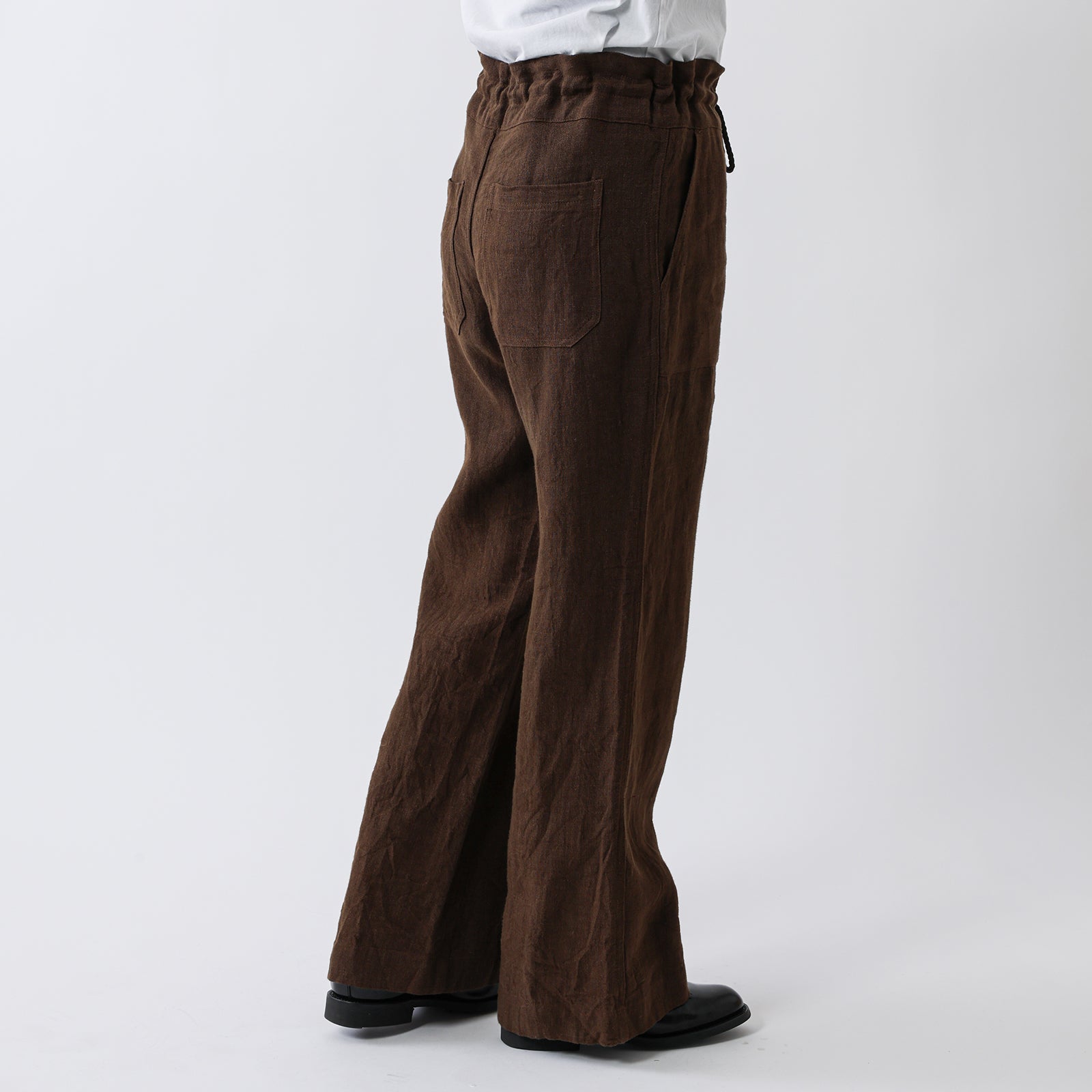 MEYAME LINEN COMFORTABLE DRAWCODE PANTS