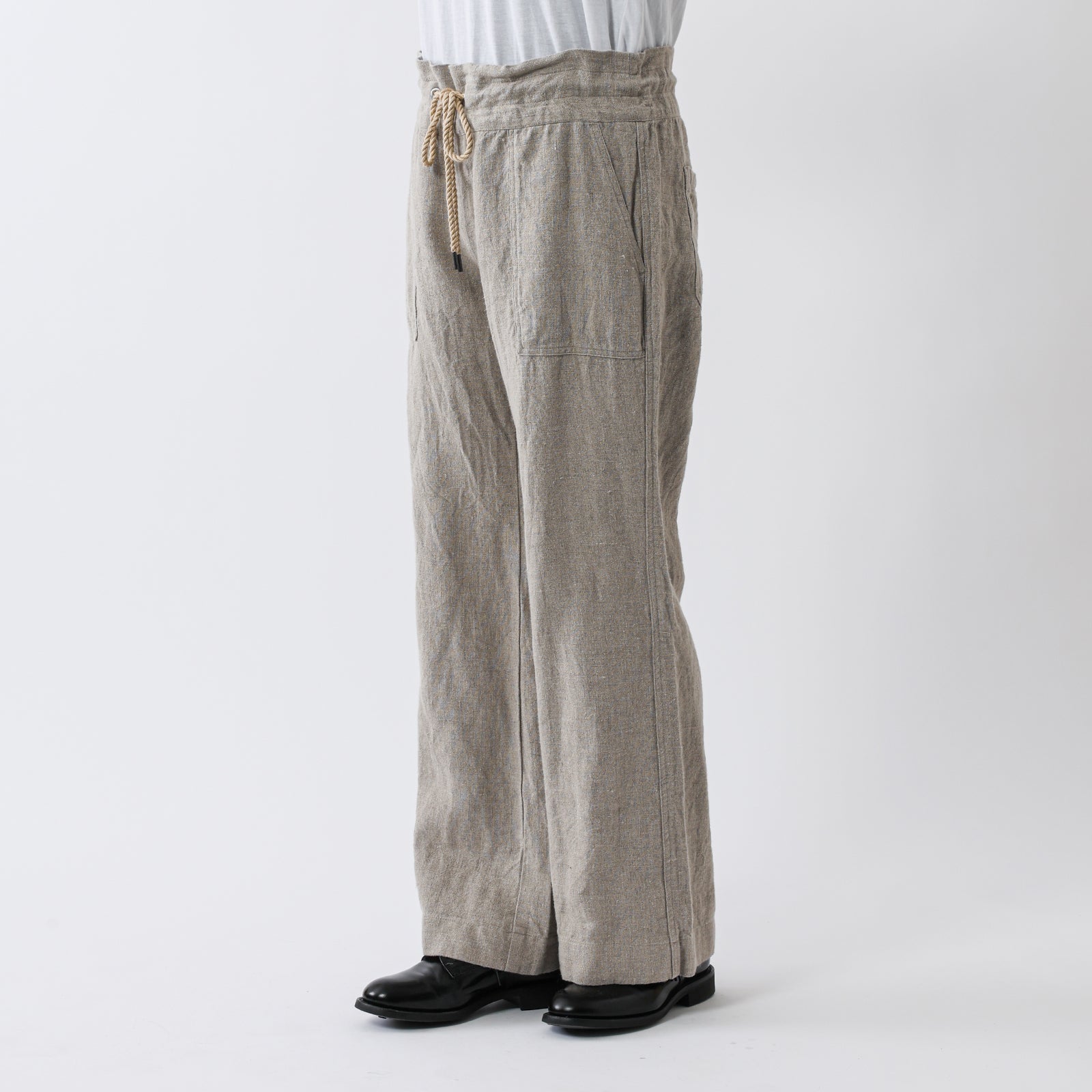 MEYAME リLINEN COMFORTABLE DRAWCODE PANTS