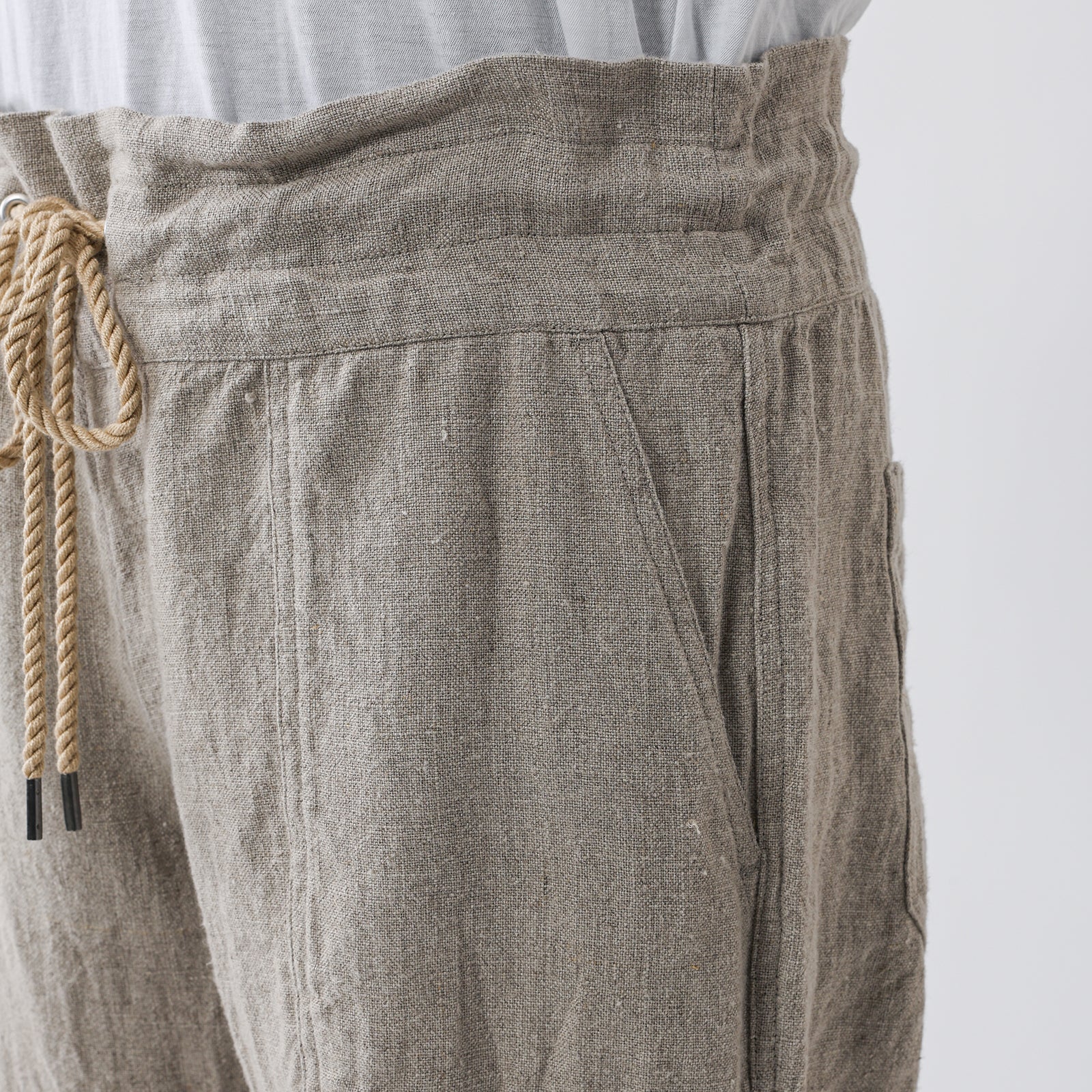 MEYAME リLINEN COMFORTABLE DRAWCODE PANTS