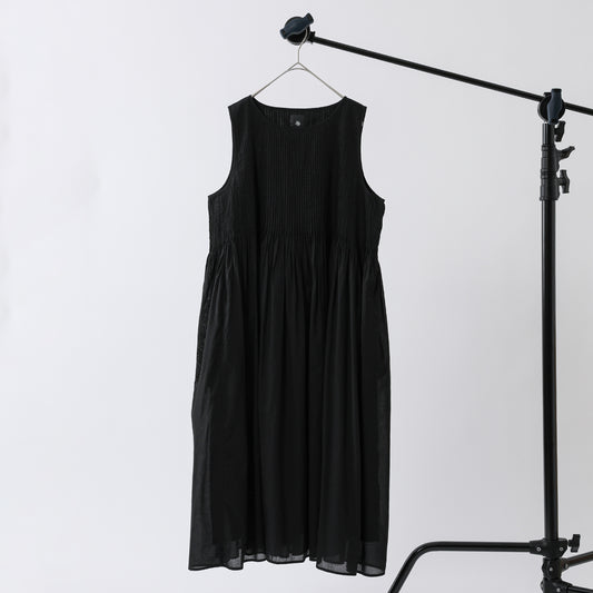 maison de soil 80s ORGANIC COTTON VOILE NO/SLEEVE PULLOVER DRESS WITH MINI PINTUCK / NMDS26244 (コピー)