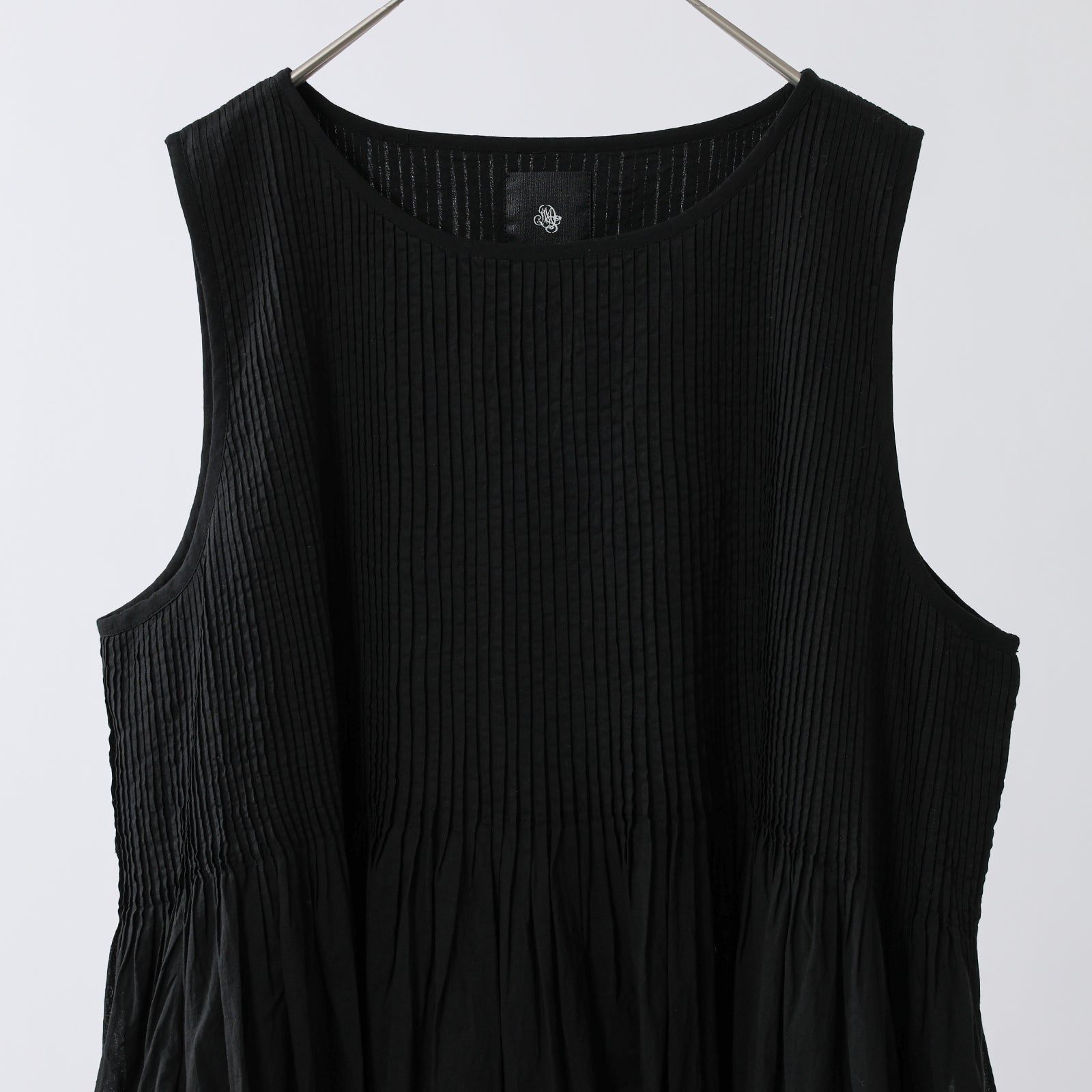 maison de soil 80s ORGANIC COTTON VOILE NO/SLEEVE PULLOVER DRESS WITH MINI PINTUCK / NMDS26244 (コピー)