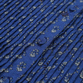 Load image into Gallery viewer, maison de soil 80s VOILE SMALL GENTIANA BLOCK PRINT CREW-NECK BUTTON F/SLEEVE SHIRT WITH PINTUCK / NMDS26252
