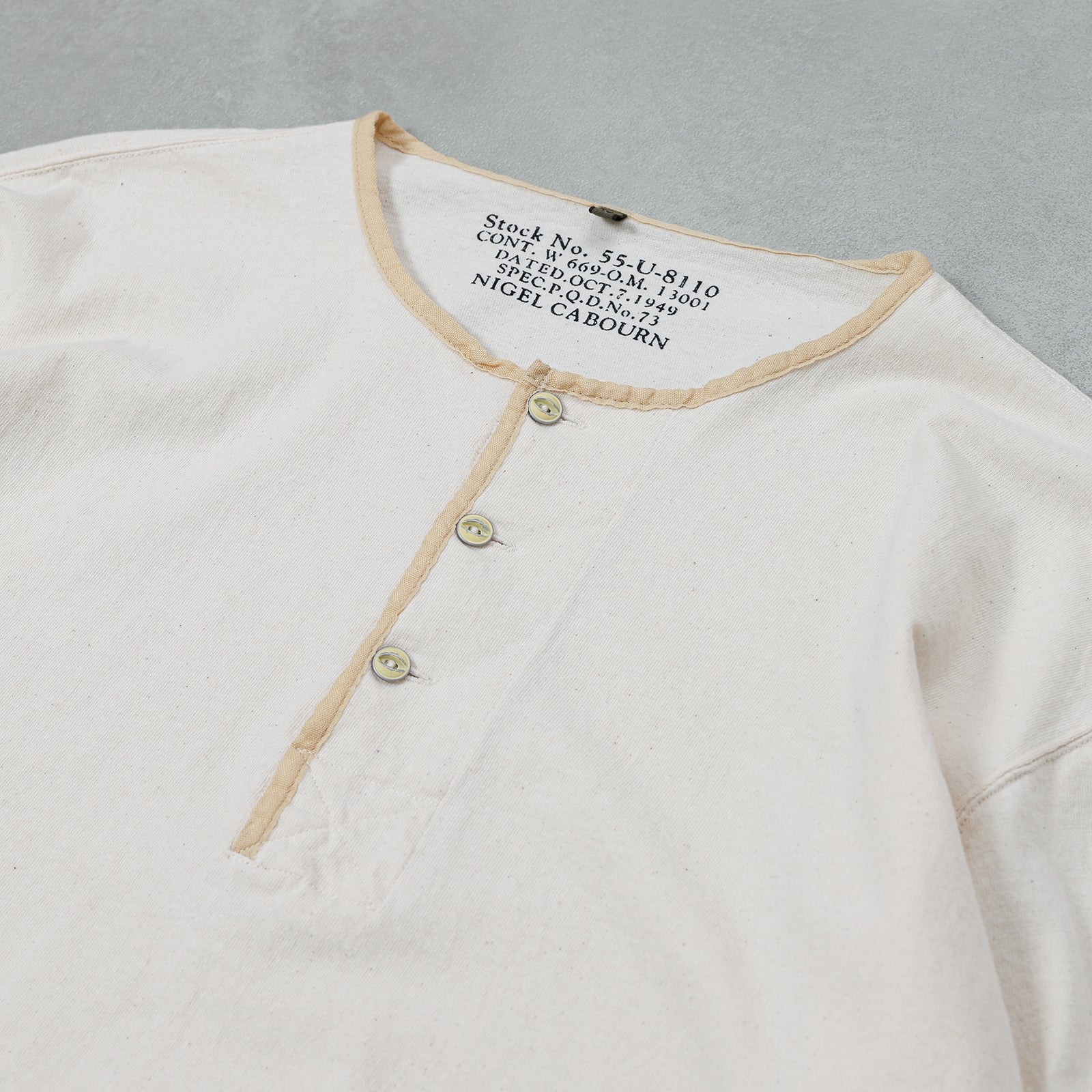Nigel Cabourn 50s HENLEY NECK SHIRT / 80520021025