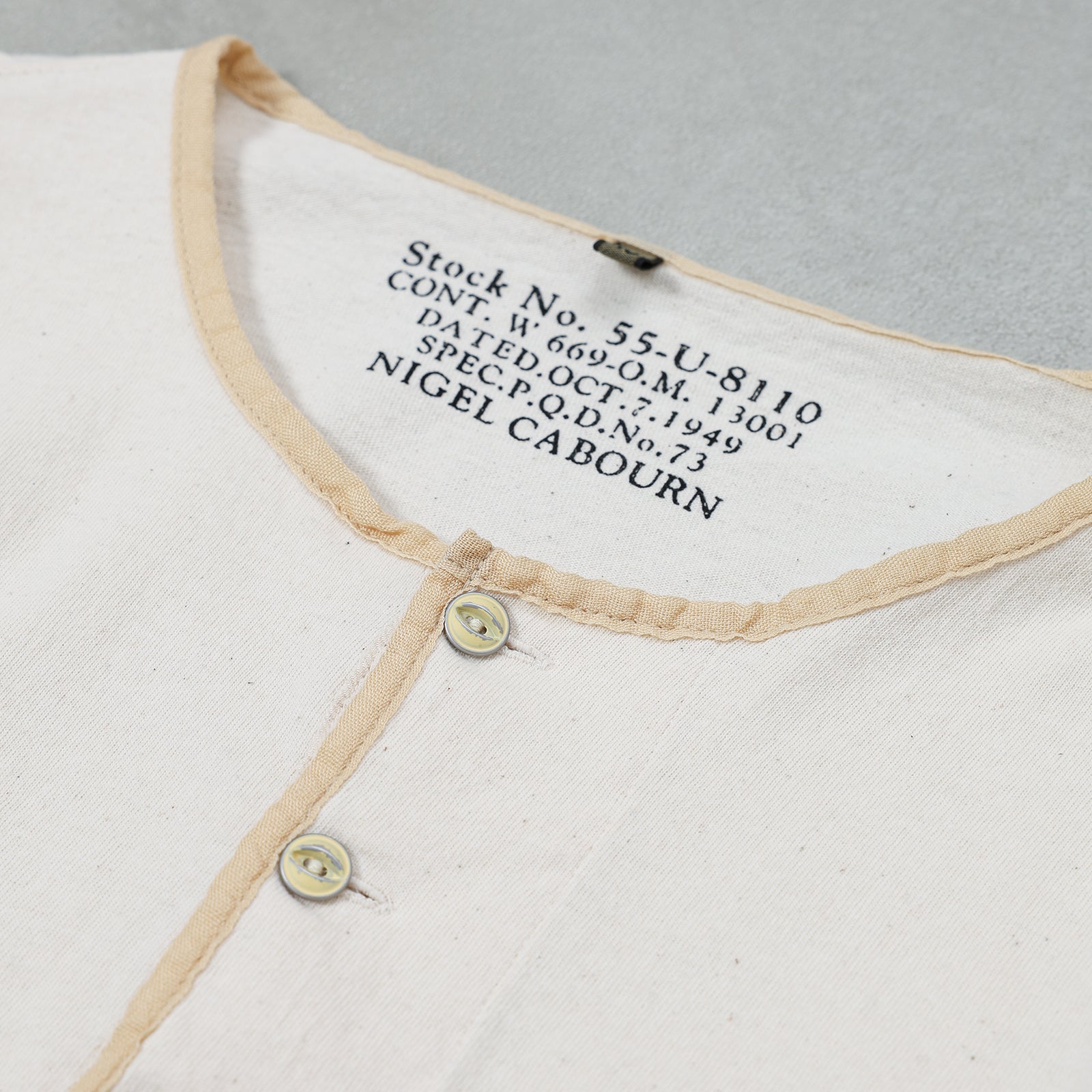 Nigel Cabourn 50s HENLEY NECK SHIRT / 80520021025