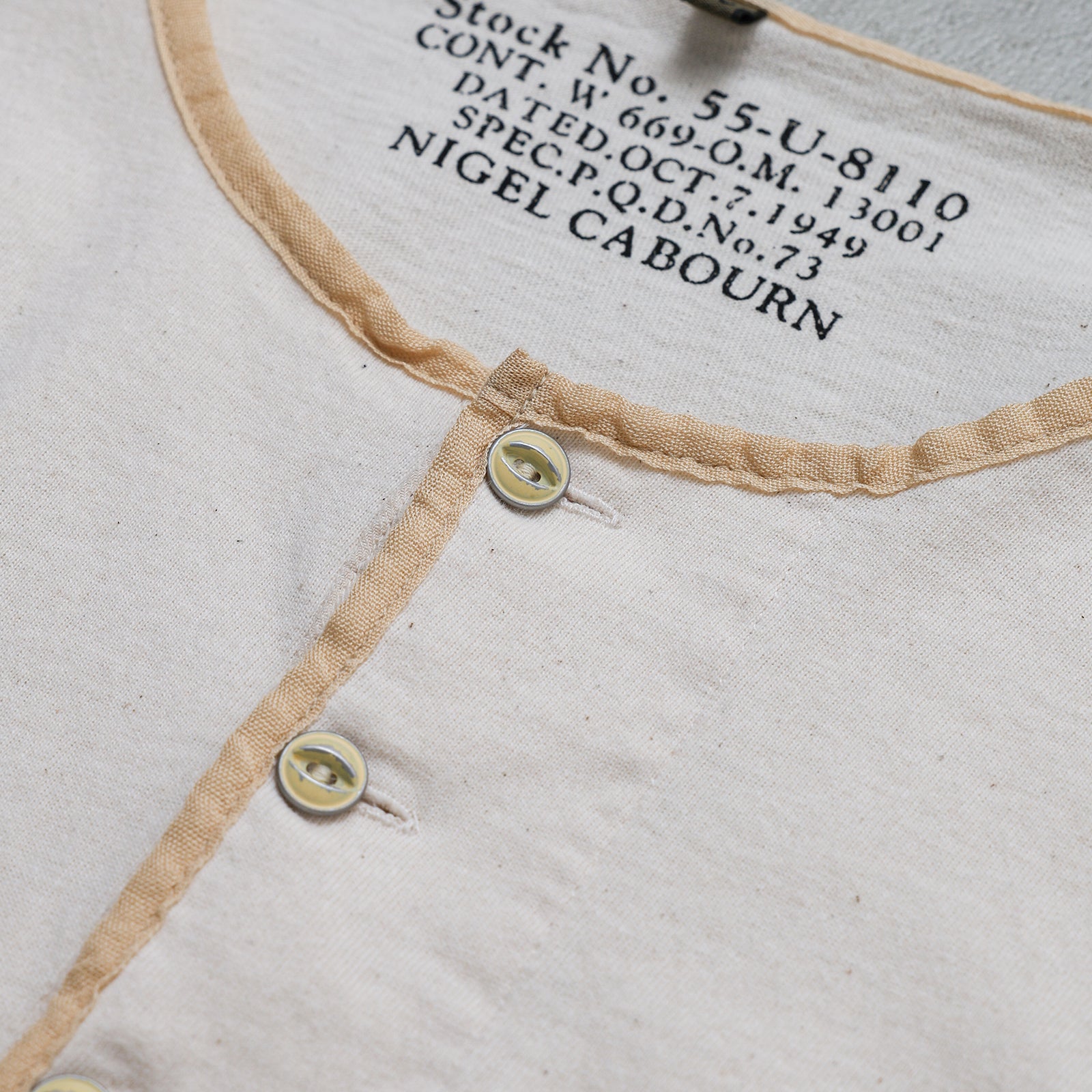 Nigel Cabourn 50s HENLEY NECK SHIRT / 80520021025