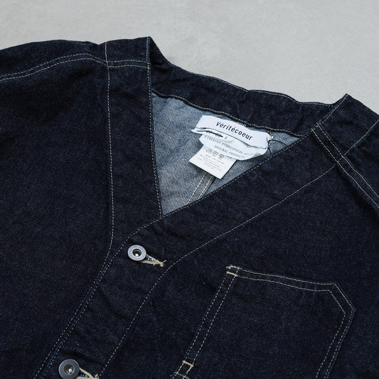 Veritecoeur ノーカラーデニムカバーオール / ST-186