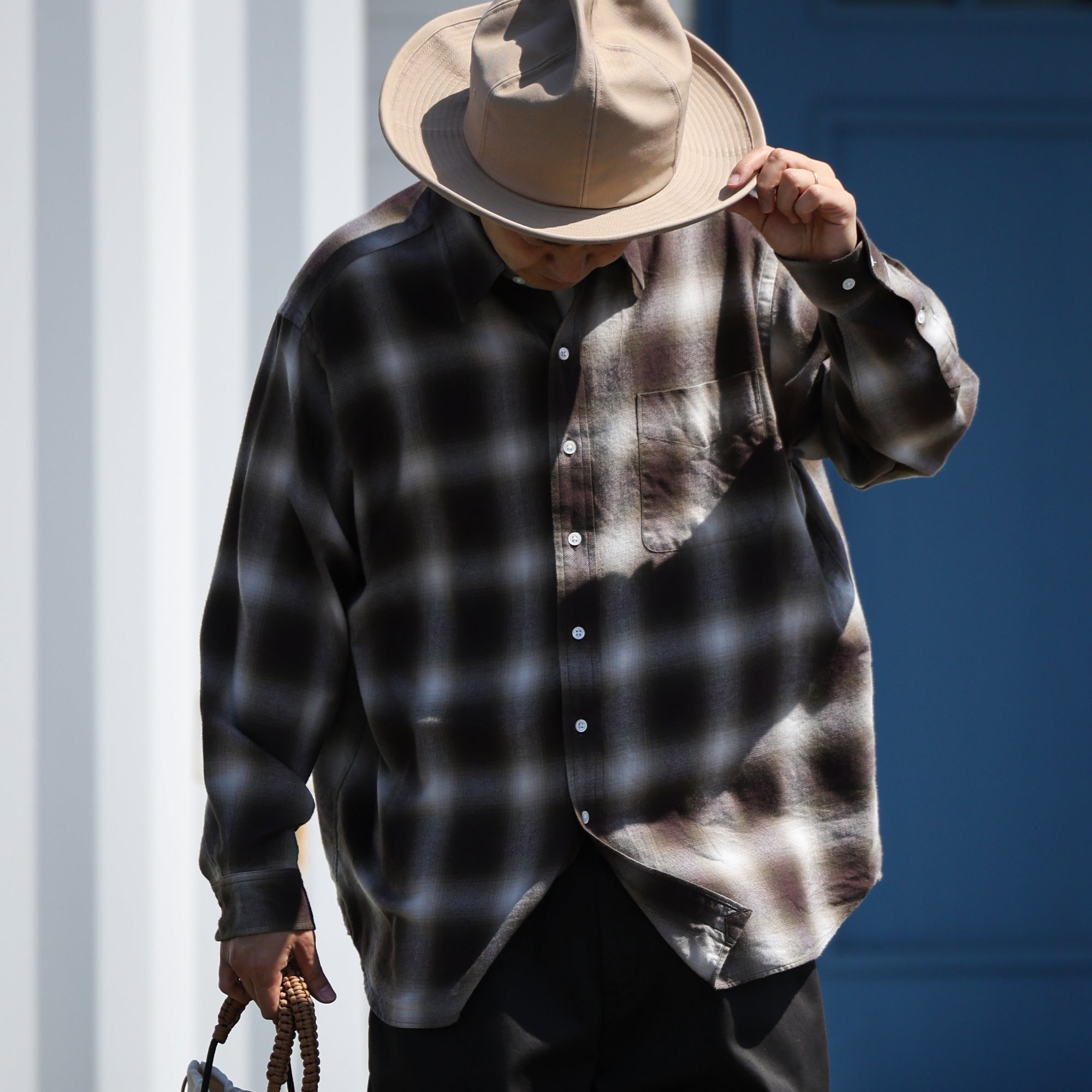 THE DAY OMBRE PLAID SHIRT / D26SS-01010