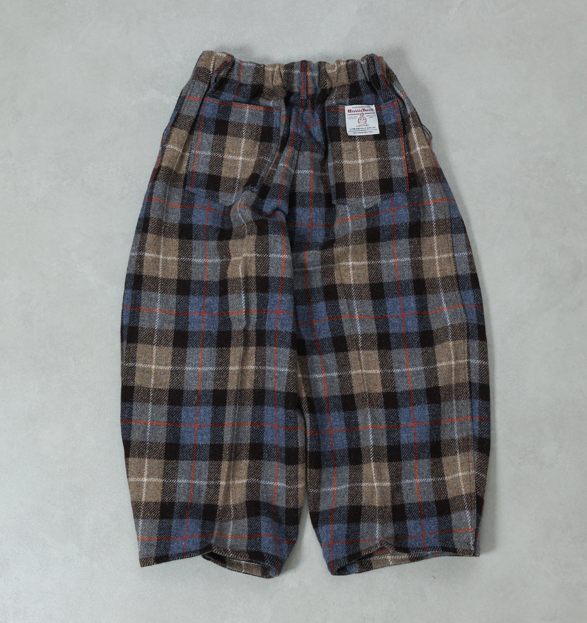 sillage circular pants plaid harris tweed /