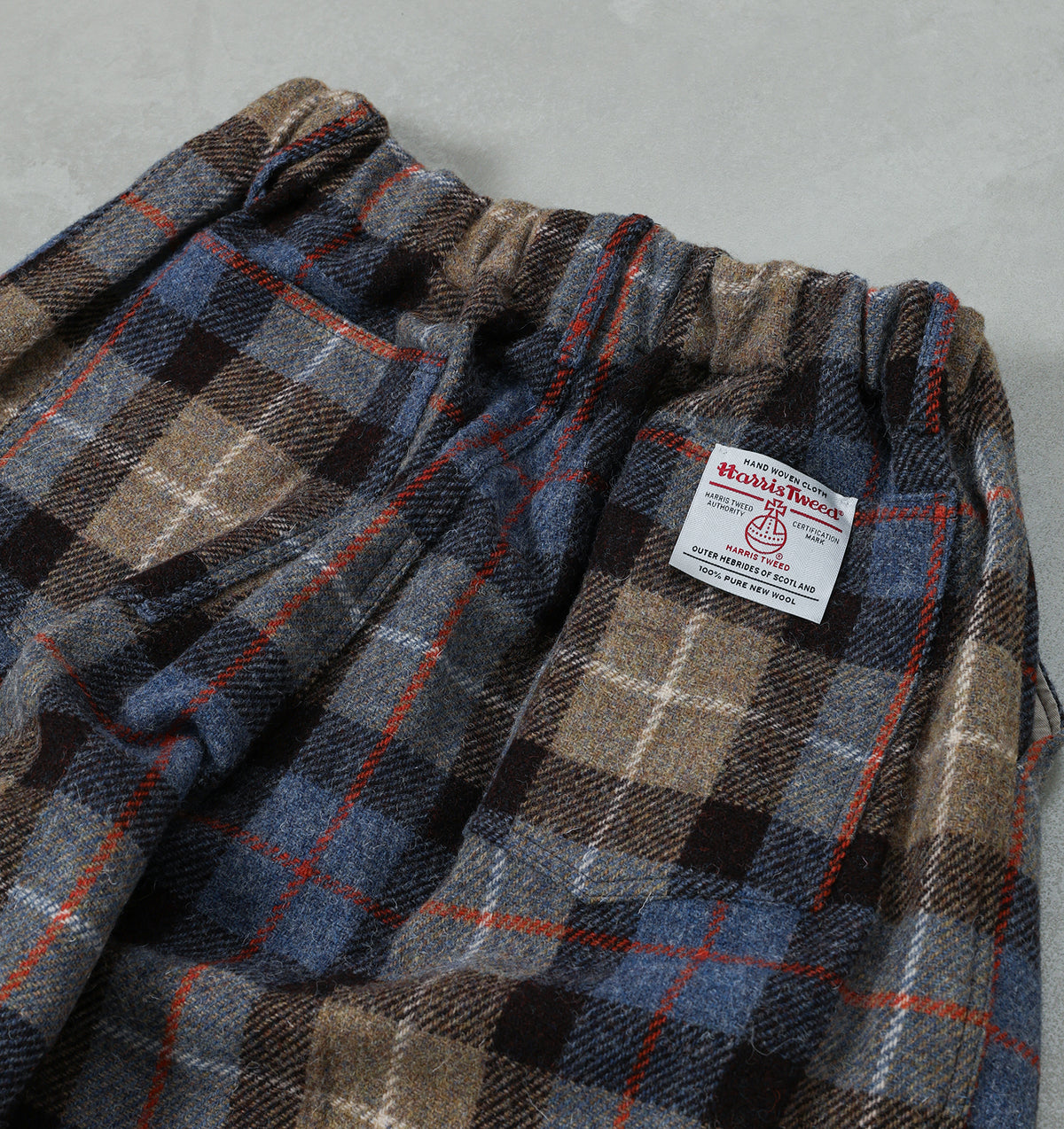 sillage circular pants plaid harris tweed /