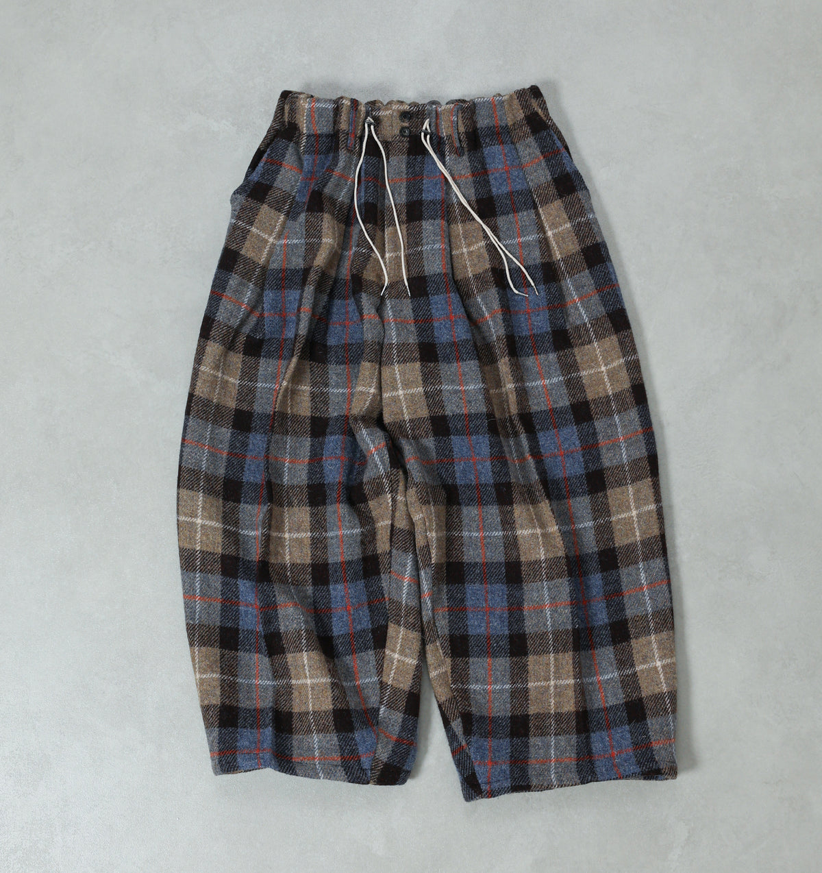 sillage circular pants plaid harris tweed /