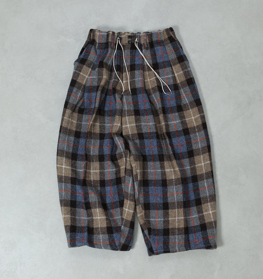 sillage circular pants plaid harris tweed /