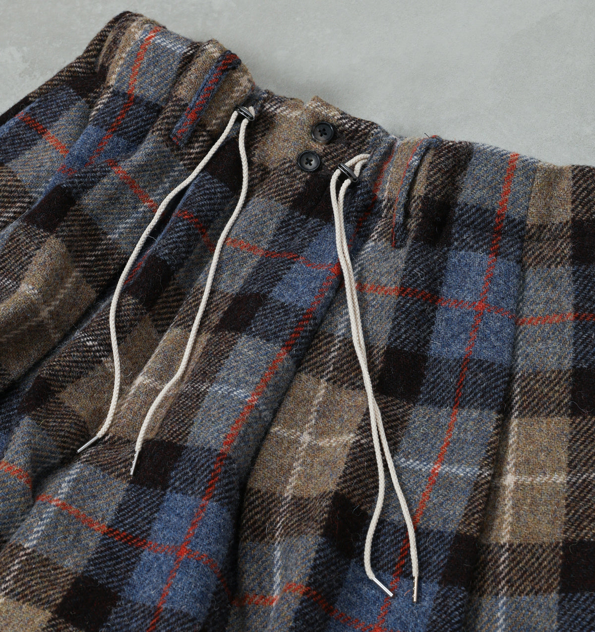 sillage circular pants plaid harris tweed /