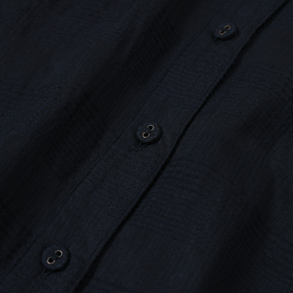 maison de soil COTTON/SILK SELF FINE CHECK BANDED COLLAR SHIRTS WITH MINI PINTUCK / INMDS26711