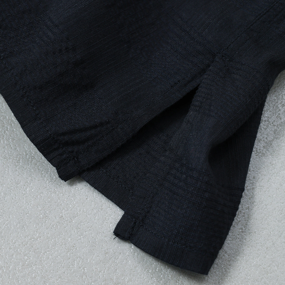 maison de soil COTTON/SILK SELF FINE CHECK BANDED COLLAR SHIRTS WITH MINI PINTUCK / INMDS26711