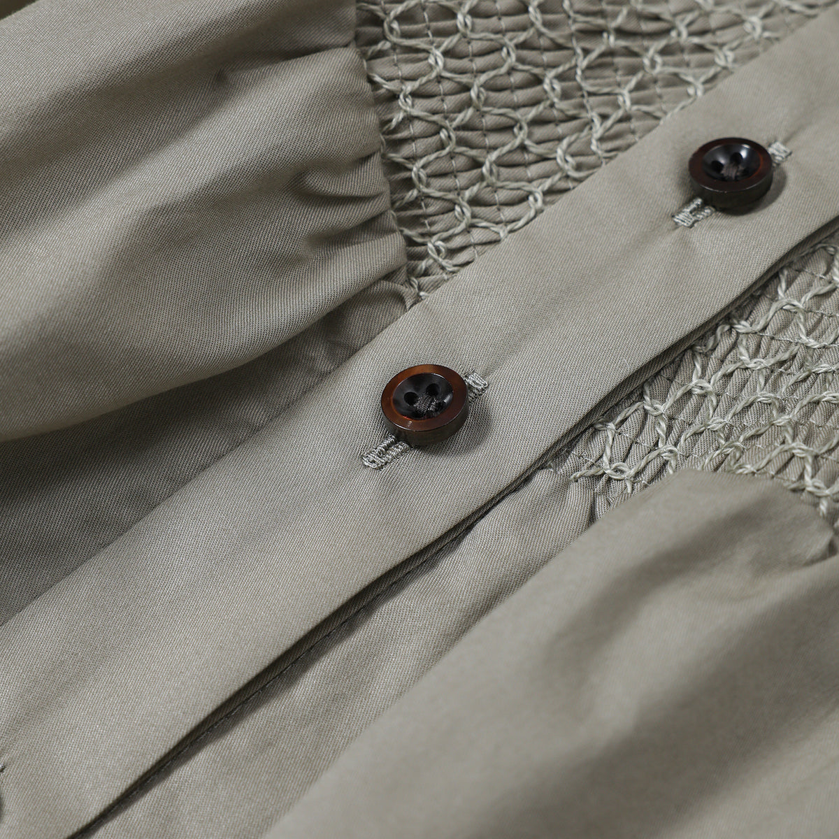Nigel Cabourn フレンチスモッキングブラウスツイル  / 80530810001