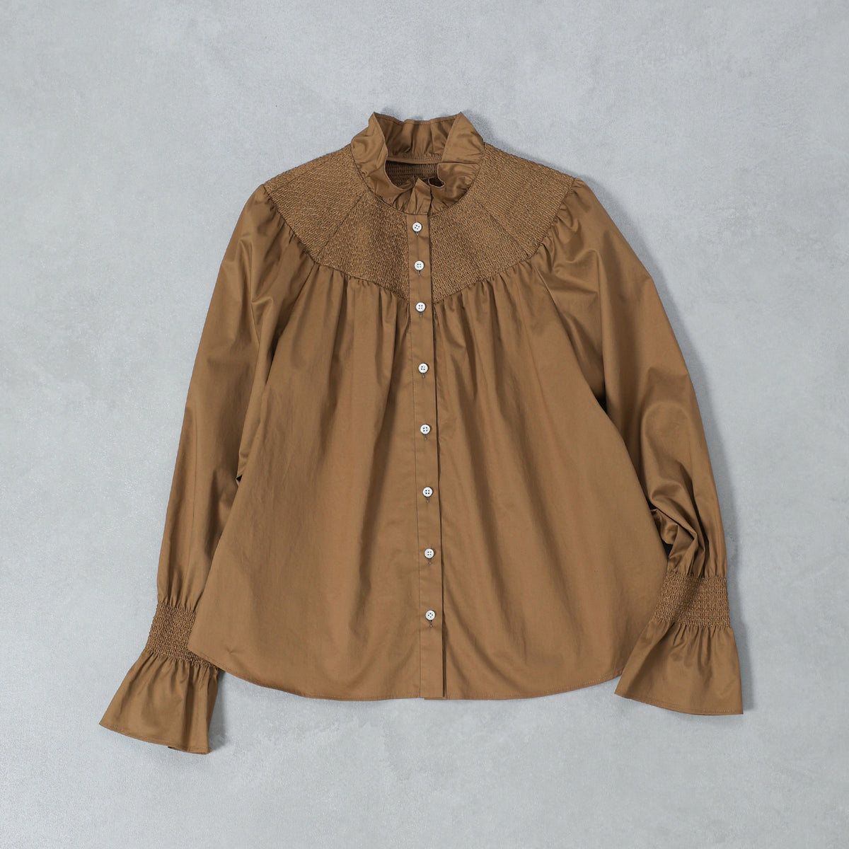 Nigel Cabourn フレンチスモッキングブラウスツイル  / 80530810001