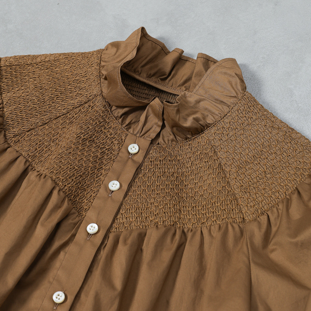 Nigel Cabourn フレンチスモッキングブラウスツイル  / 80530810001