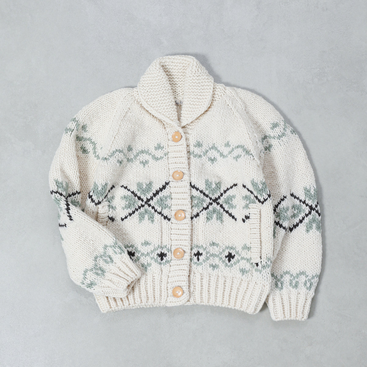 ichi Antiquite's  PERU HAND KNIT 柄編みカーディガン / 1200353