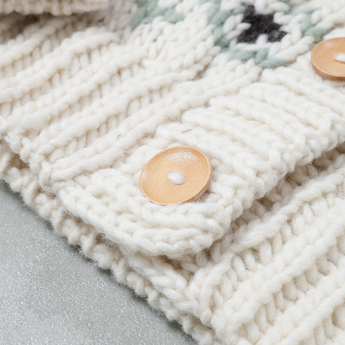 ichi Antiquite's  PERU HAND KNIT 柄編みカーディガン / 1200353