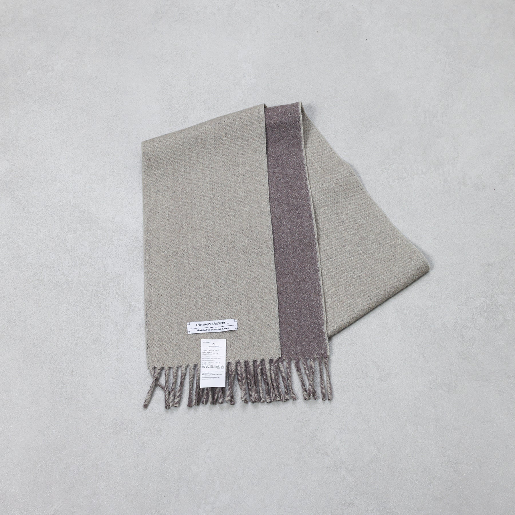 The Inoue Brothers... Two Colour Brushed Neck Scarf  / TIB-ALAC2035ML