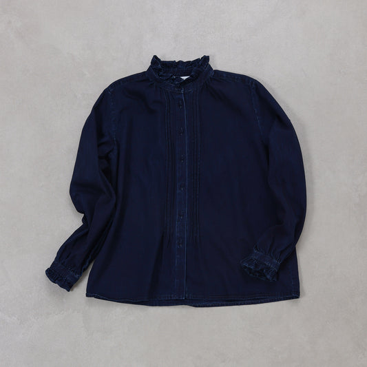 A PIECE OF LIBRARY バイオレットブルーフェルメールブラウス / 425509