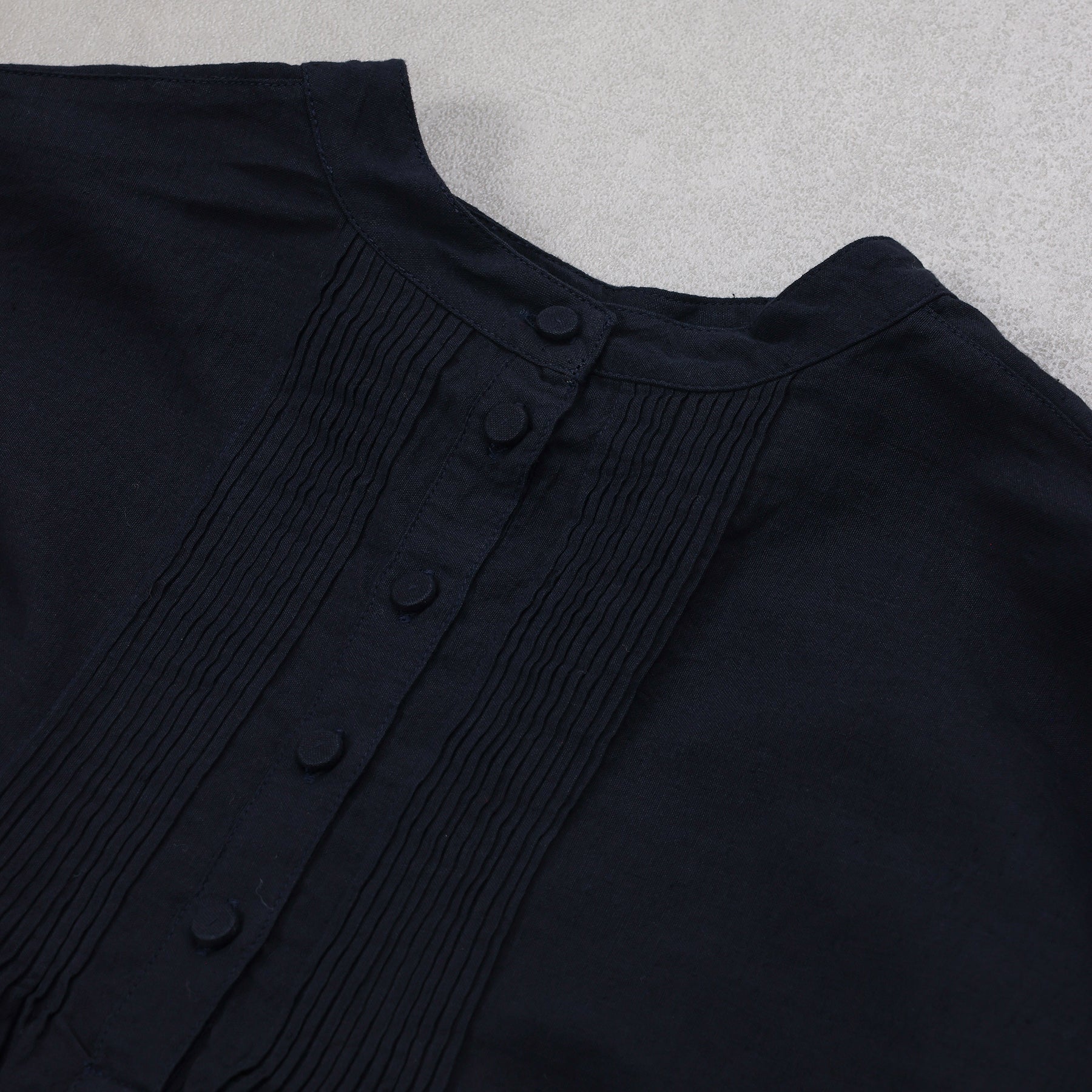 maison de soil back opening stand collar shirt / S4725722000