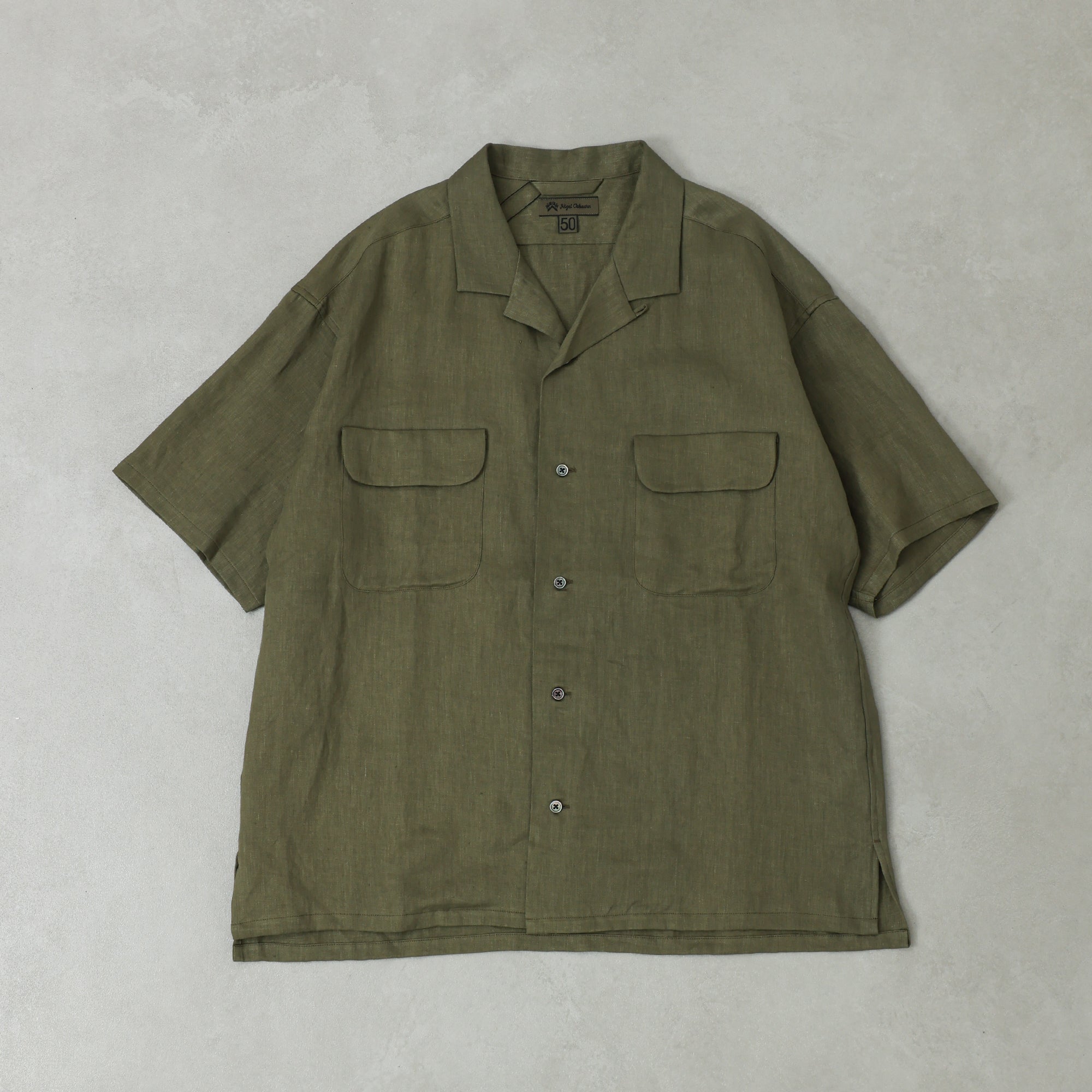 Nigel Cabourn OPEN COLLAR SHIRT LINEN TWILL / 80460011005 – JILL HOUSE