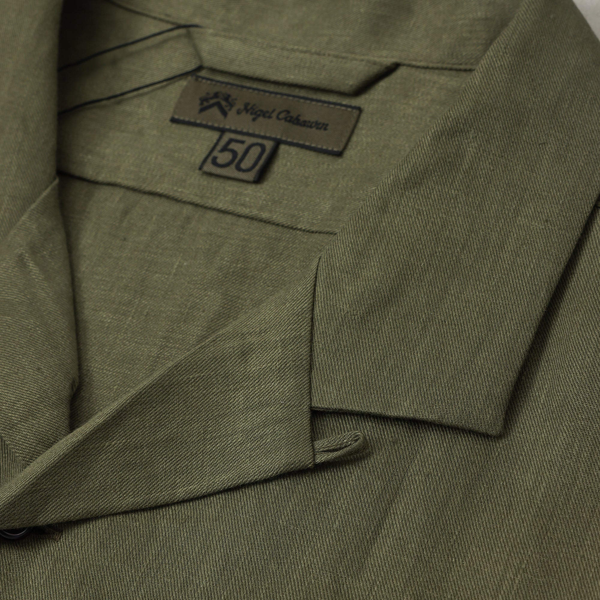 Nigel Cabourn OPEN COLLAR SHIRT LINEN TWILL / 80460011005 – JILL HOUSE