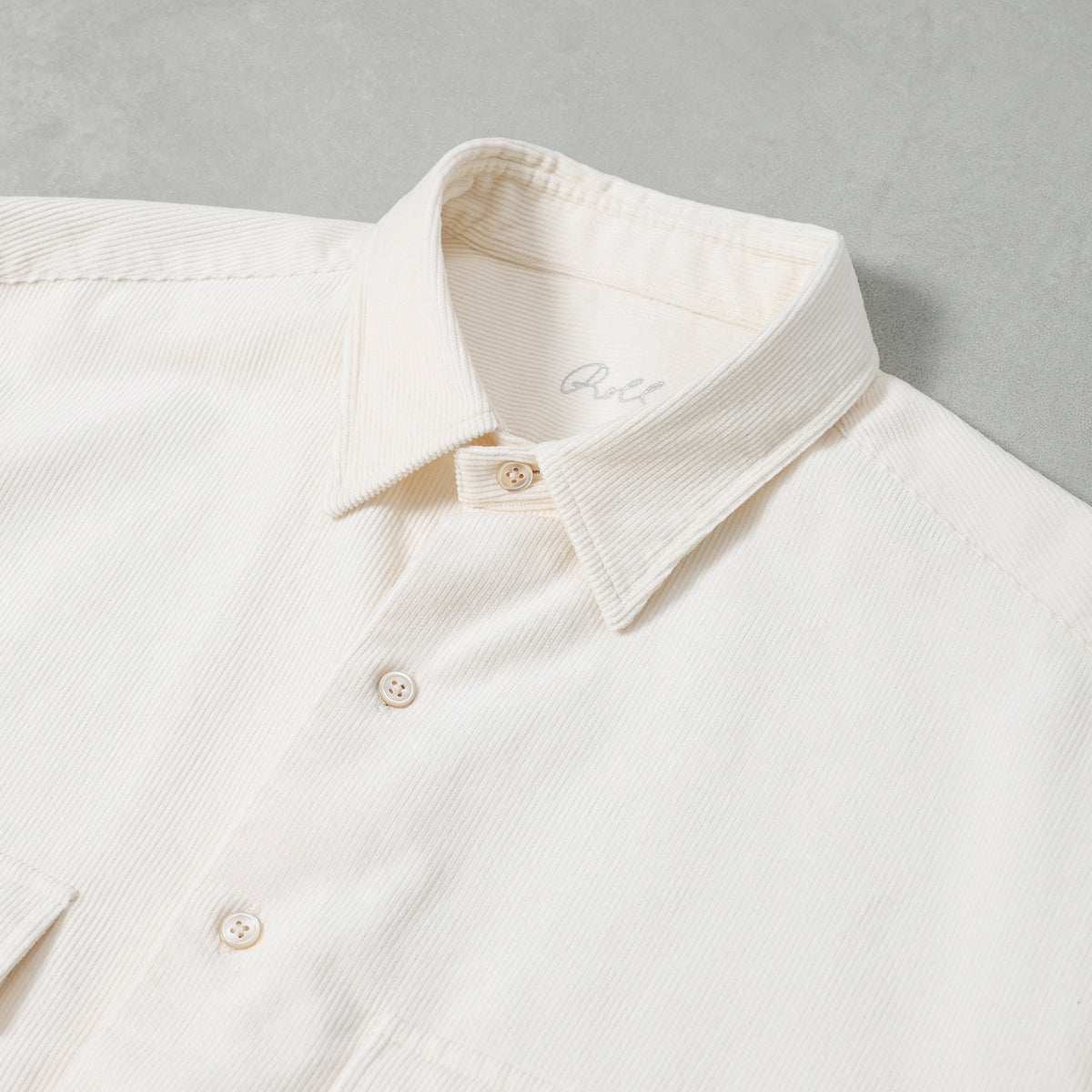 ROLL UP ORGANIC CORDUROY SHIRT (14WALE) / BFA-P-016-4306-0090