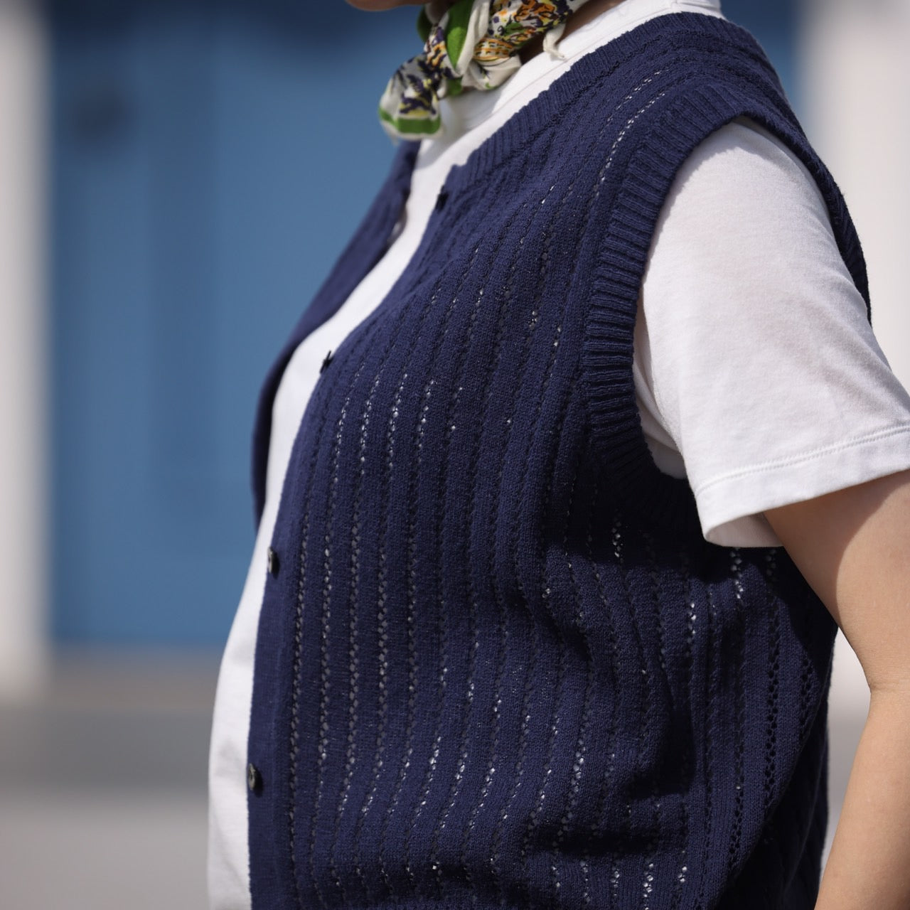 Midi Umi pattern knitting 2way vest / 2-729854