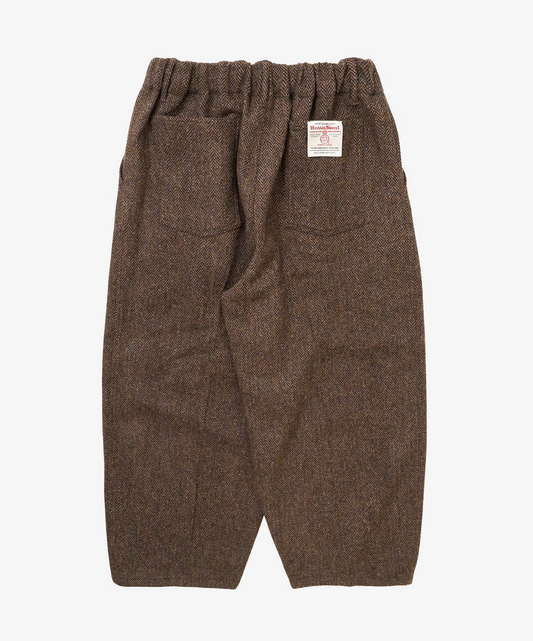 sillage circular pants herringbone brown harris tweed / SL25FW-CLHT-BRHB