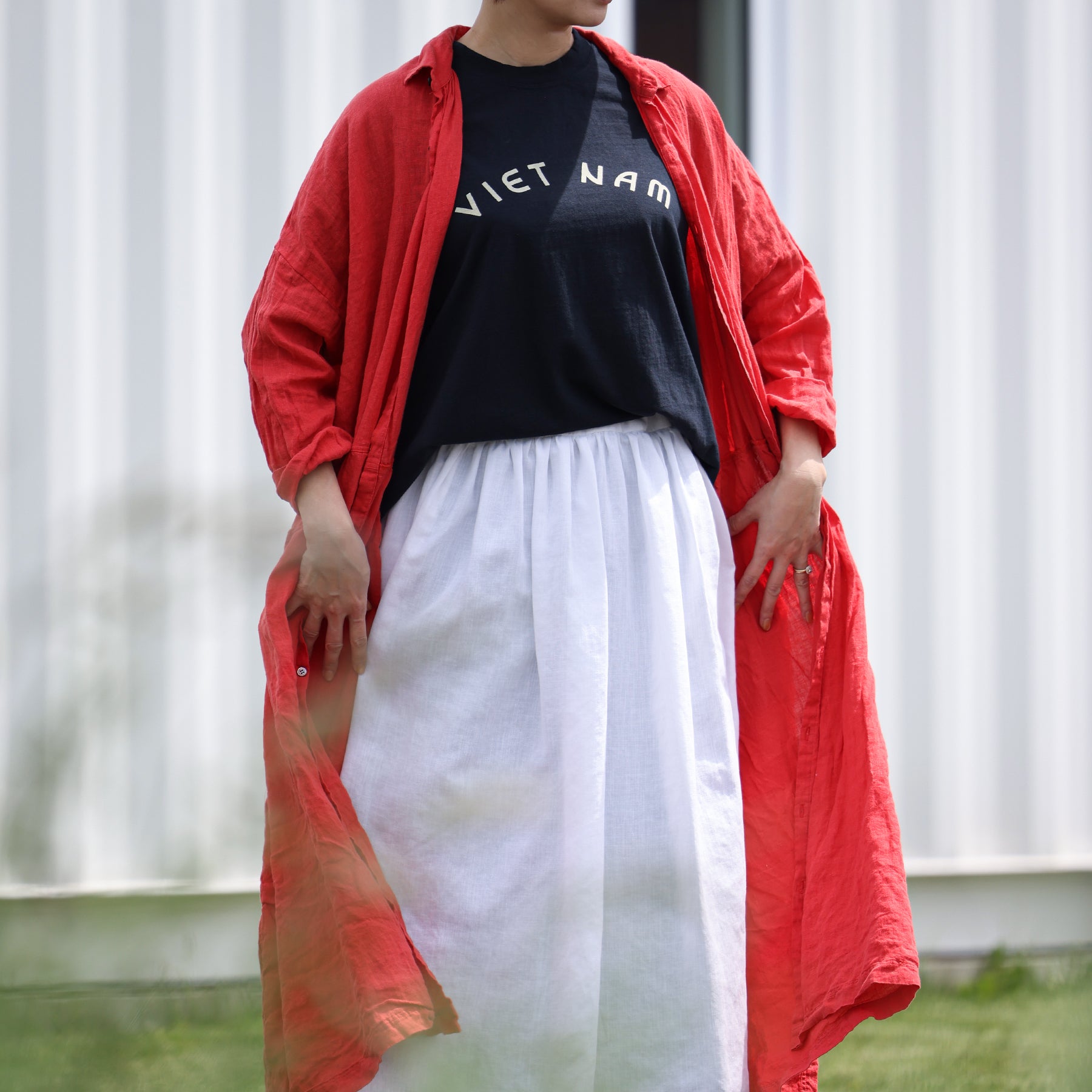 ichi Antiquités フレンチリネンワンピース　